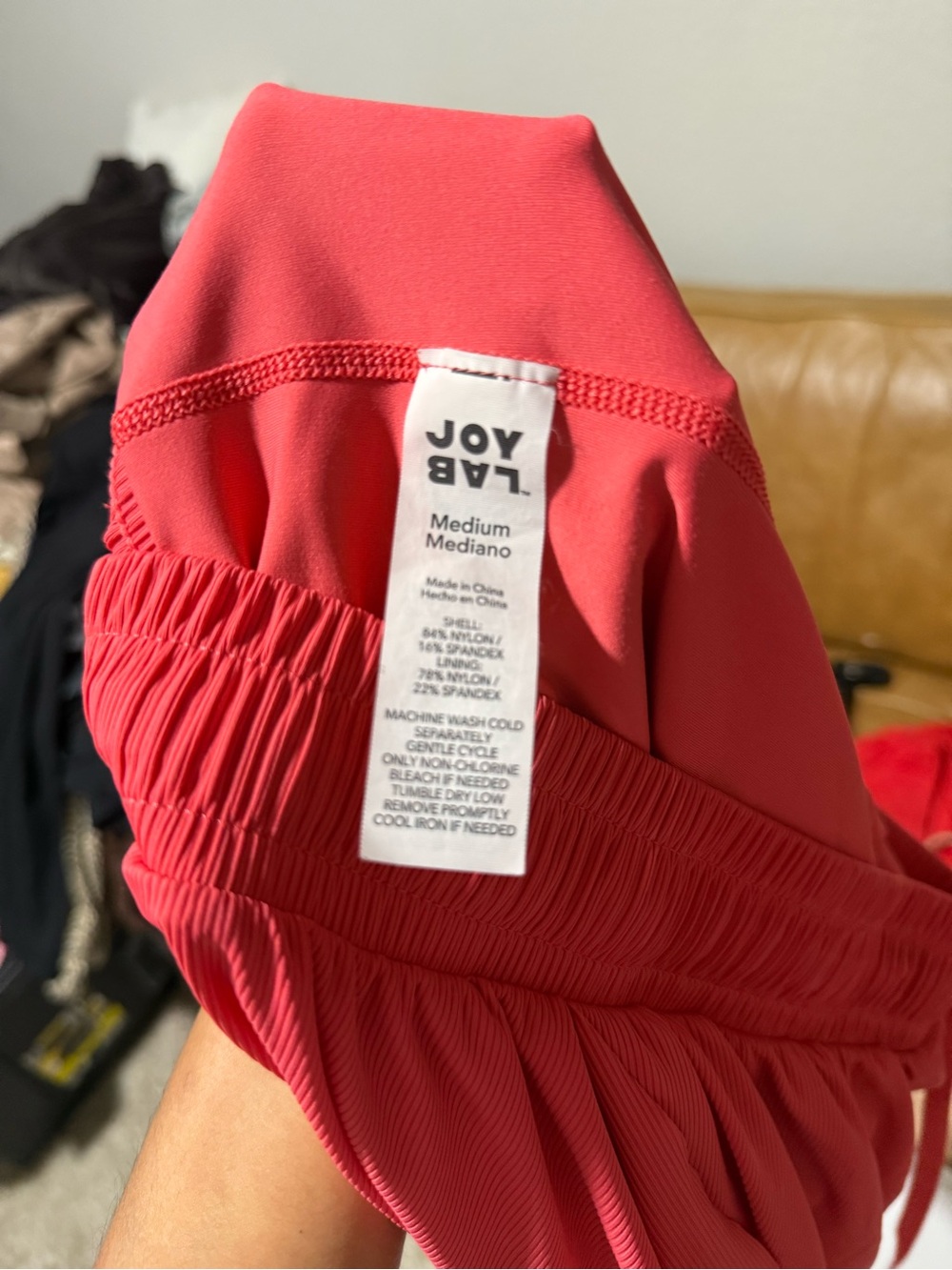 NWOT JoyLab Coral-Red Layered Athletic Skort Shorts - Picture 7 of 7